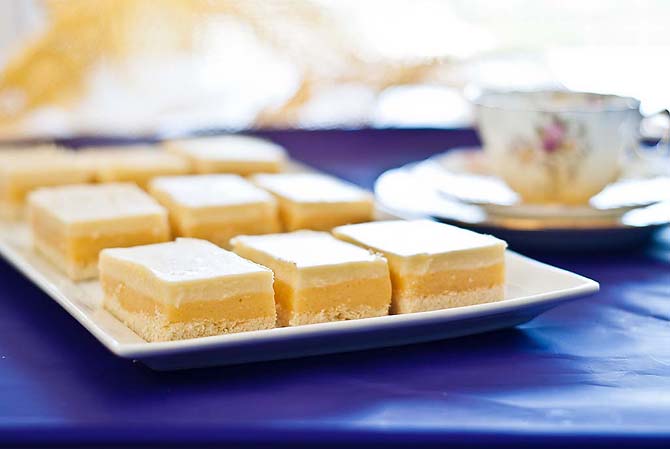 Creamy Lemon Slice – grain, sugar, nut & dairy-free by Strands of My Life