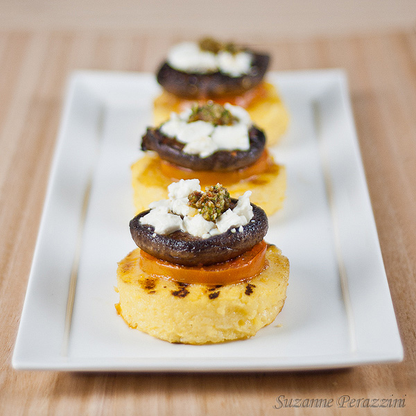 Mushroom, Polenta & Tomato Tapas – Vegetarian & Gluten-Free by Strands of My Life