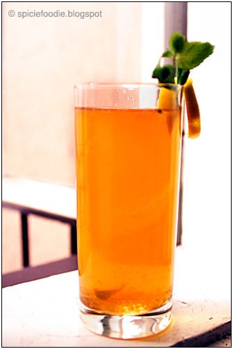 lemon honey mint tea