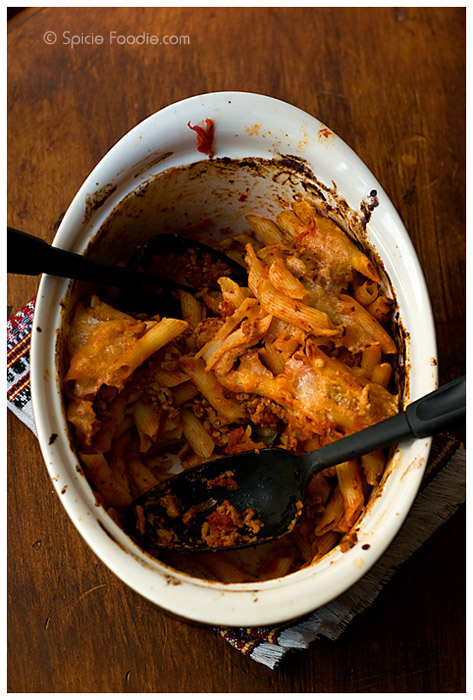 pasta, Mostaccioli, penne, bolognese, Spicie Foodie