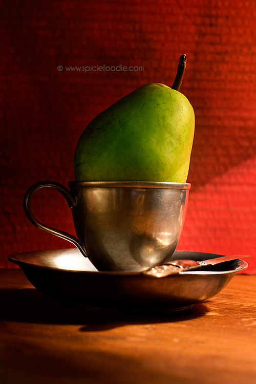 Sunday Snapshots: Just A Pear and Food Photography Tip by Spicie Foodie 