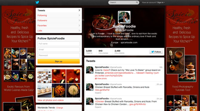 Follow Spicie Foodie on Twitter
