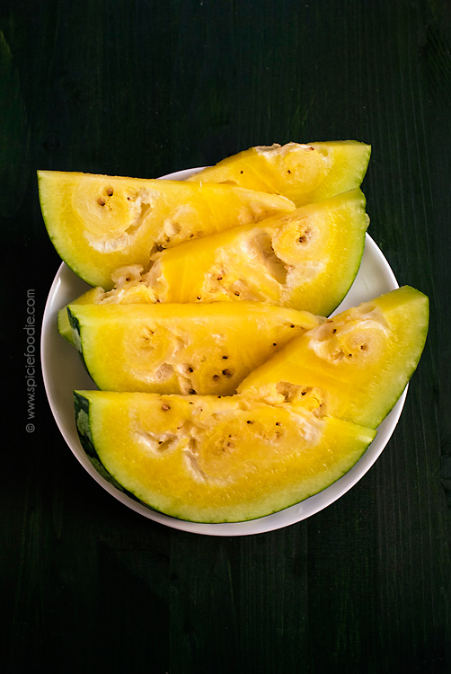Yellow Watermelon by @SpicieFoodie | #fruit #watermelon #yellow