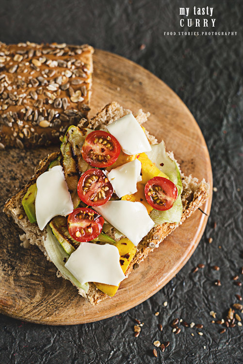 Grilled Zucchini Sandwich in Breakfast for Champions by @rekhakakkar | #MeatlessMonday